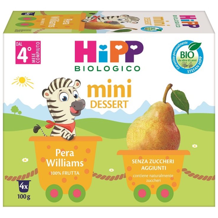 Hipp Bio Mini Dessert Pera 4pz Hipp Bio Mini Dessert Pera 4pz