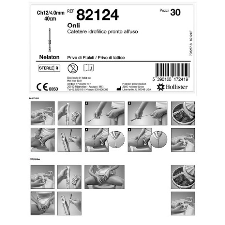 Onli Catet Idrof 40cm Ch12 30p Onli Catet Idrof 40cm Ch12 30p
