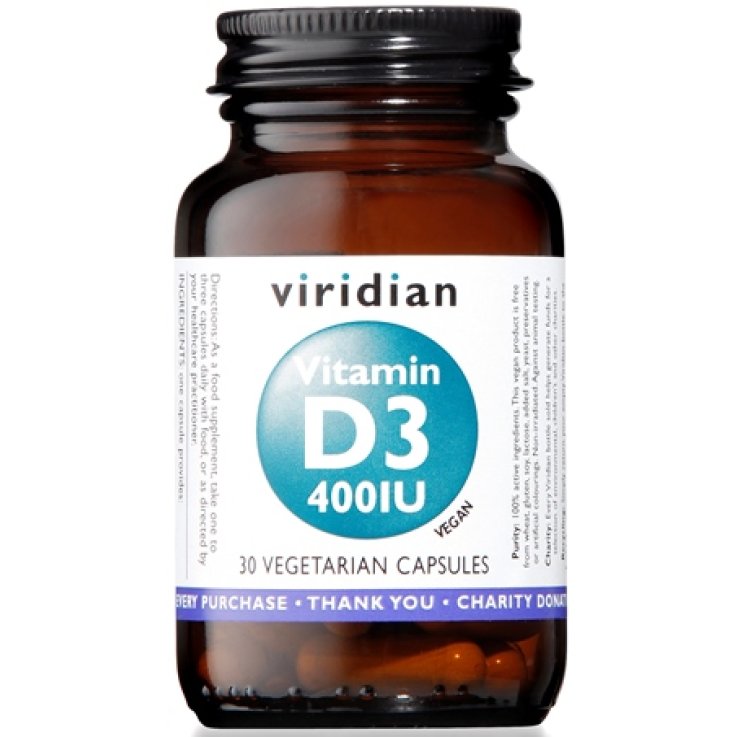Viridian Vitamin D3 400iu 30cp Viridian Vitamin D3 400iu 30cp