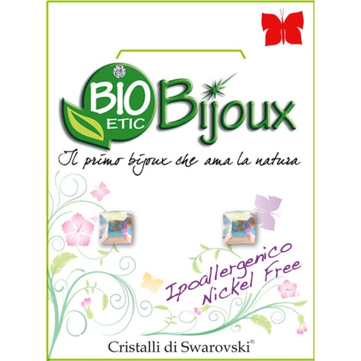 ORECCHINO CARRE' 4MM AURORA BO