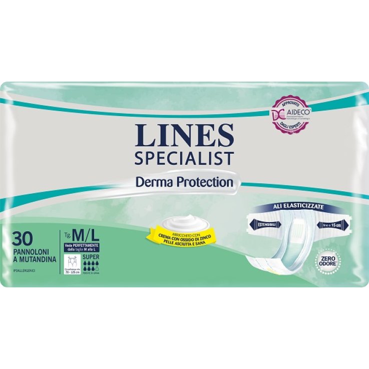 Lines Sp Derm Sup Pan M/l 30pz Lines Sp Derm Sup Pan M/l 30pz