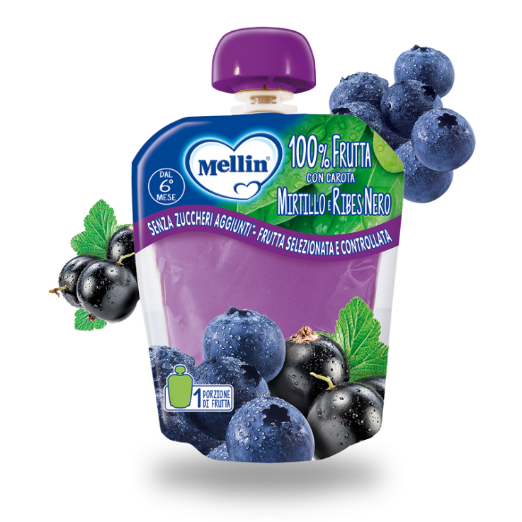 Mellin Pouch Mirtillo/ribes90g