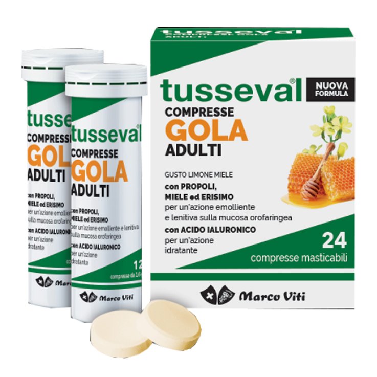 Tusseval Gola Adulti 24cpr Mas Tusseval Gola Adulti 24cpr Mas