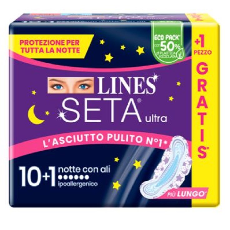 Lines Seta Ultra Notte Cp 10+1 Lines Seta Ultra Notte Cp 10+1