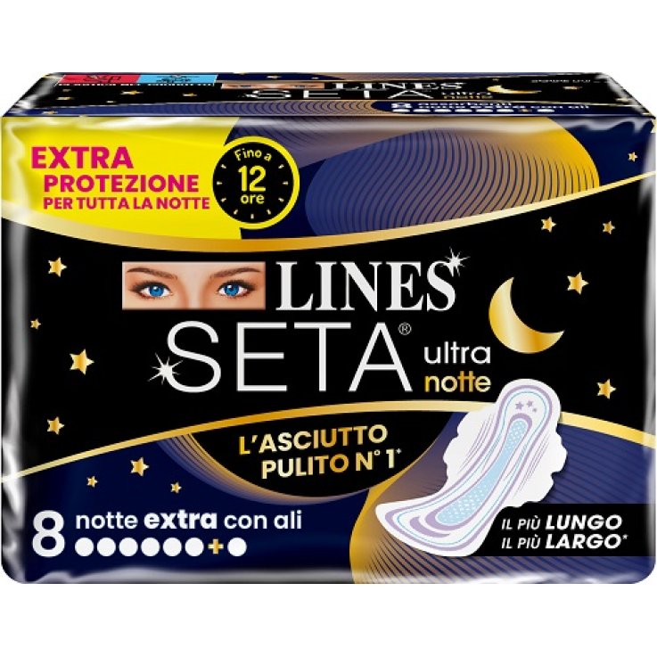 Lines Seta Ultra Notte 8pz Lines Seta Ultra Notte 8pz