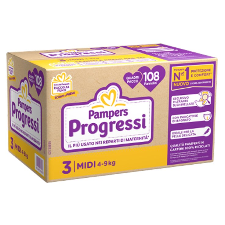 Pampers Qu Prog Midi 108pz Pampers Qu Prog Midi 108pz