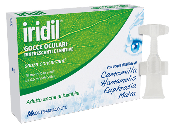 GOCCE OCULARI IRIDIL 10 AMPOLLE MONODOSE RICHIUDIBILI 0,5 ML - Farmadillo