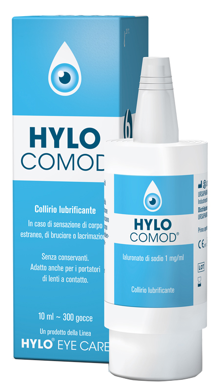 HYLO-COMOD GOCCE OCULARI IALURONATO DI SODIO 0,1%  FLACONCINO 10 ML - Farmadillo