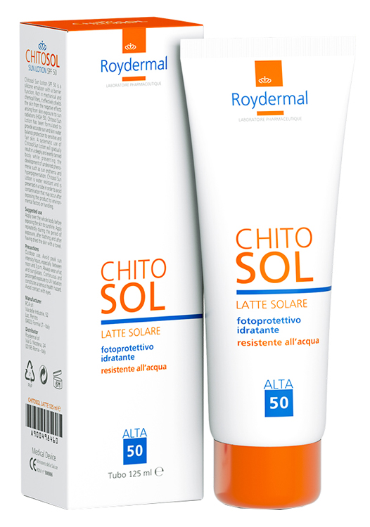 CHITOSOL LATTE SOLARE SPF50 125 ML - Farmadillo