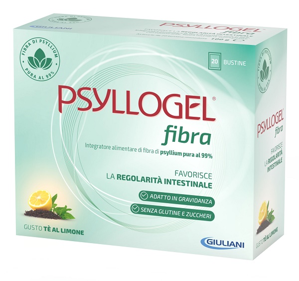 PSYLLOGEL FIBRA TE LIMONE 20 BUSTINE - Farmadillo