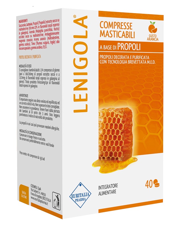 LENIGOLA COMPRESSE MASTICABILI ARANCIA 40 COMPRESSE - Farmadillo