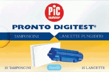 LANCETTE PUNGIDITO PIC DIGITEST GAUGE 28 25 PEZZI + 25 TAMPONCINI ASSORBENTI - Farmadillo