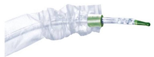 CATETERE VESCICALE IN PVC MONOUSO PER CATETERISMO INTERMITTENTE MOBILE LUBRIFICATO IN GEL CON CAPSULA DI GEL INTEGRATA LUNGHEZZA 40 CM PUNTA TIEMANN CH14 - Farmadillo