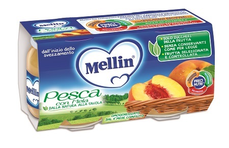 MELLIN OMOGENEIZZATO PESCA MELA 100 G 2 PEZZI - Farmadillo