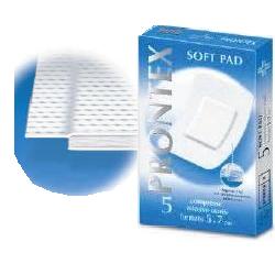 GARZA PRONTEX SOFT PAD COMPRESSA 5X7 CM 5 PEZZI - Farmadillo