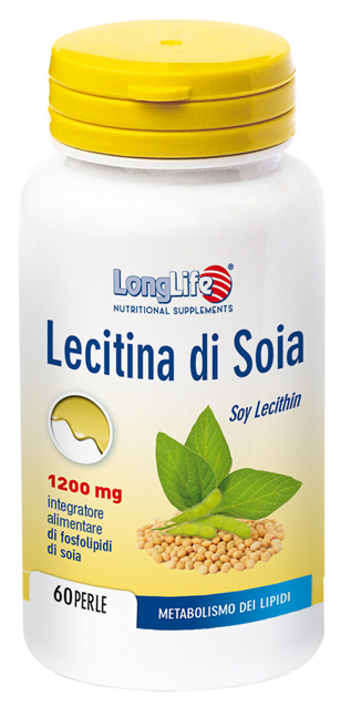 LONGLIFE LECITINA SOIA 60 PERLE DI GELATINA DA 1,7 G - Farmadillo