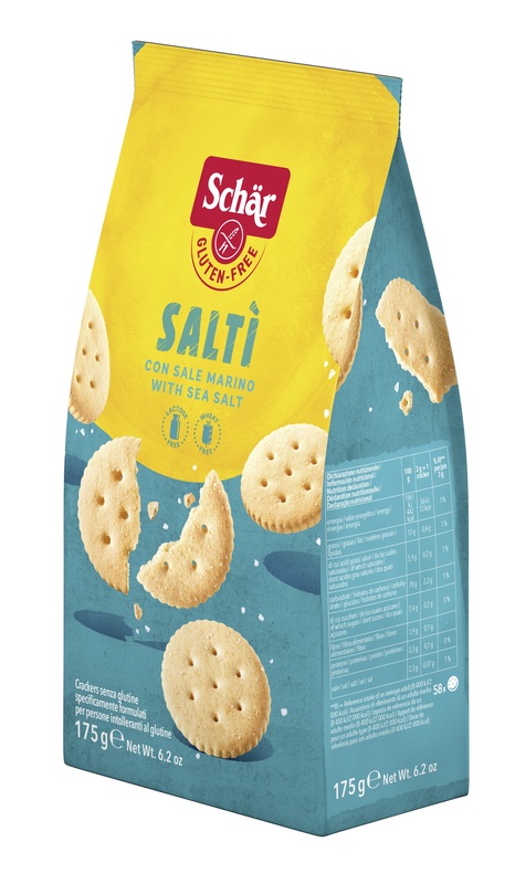 SCHAR SALTI' CRACKER CON SALE MARINO SENZA LATTOSIO 175 G - Farmadillo
