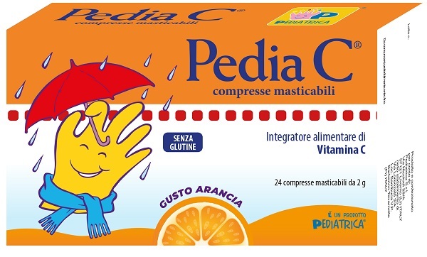 PEDIA C ARANCIA 24 COMPRESSE MASTICABILI - Farmadillo