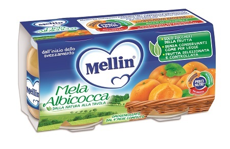 MELLIN OMOGENEIZZATO MELA/ALBICOCCA 100 G 2 PEZZI - Farmadillo