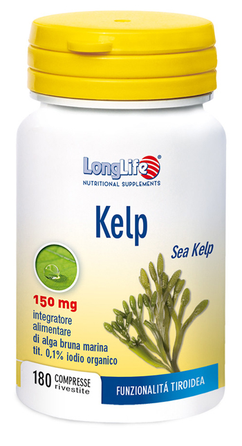 LONGLIFE KELP ALGA BRUNA 180 COMPRESSE - Farmadillo
