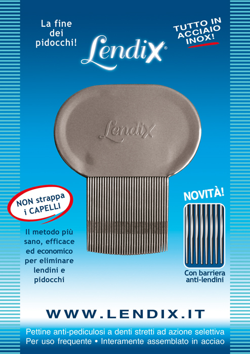 LENDIX PETTINE PREMIUM ANTIPIDOCCHI IN ACCIAIO - Farmadillo