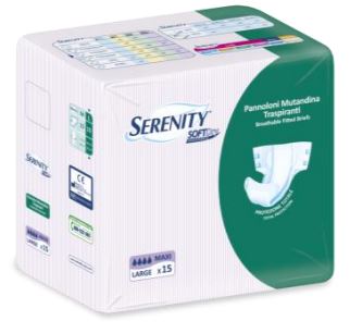 PANNOLONE PER INCONTINENZA A MUTANDINA SERENITY SOFTDRY MAXI LARGE 15 PEZZI - Farmadillo