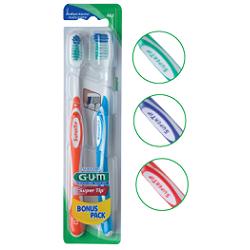GUM SUPER TIP 463 COMPACT SPAZZOLINO MEDIO BONUS PACK 2 PEZZI - Farmadillo