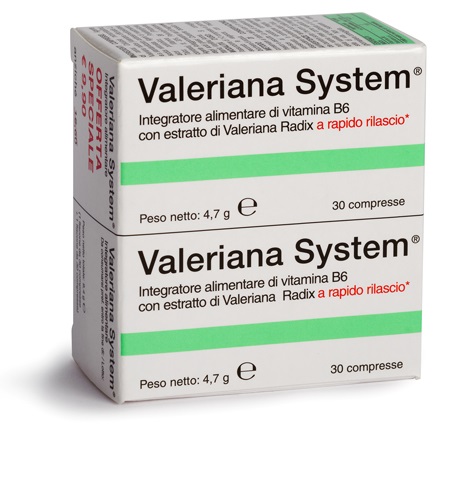VALERIANA SYSTEM 30 COMPRESSE + 30 COMPRESSE - Farmadillo