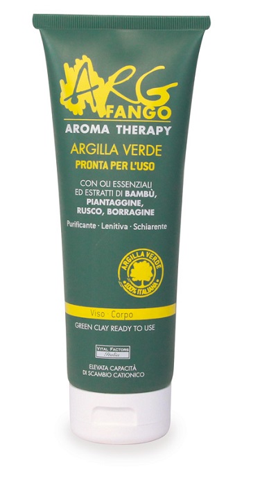 ARGFANGO AROMA THERAPY ARGILLA VERDE PRONTA PER L'USO PER VISO E CORPO 250 ML - Farmadillo