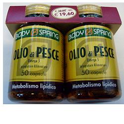 BODY SPRING OLIO DI PESCE OMEGA 3 CONFEZIONE BIPACK 50 CAPSULE X 2 - Farmadillo