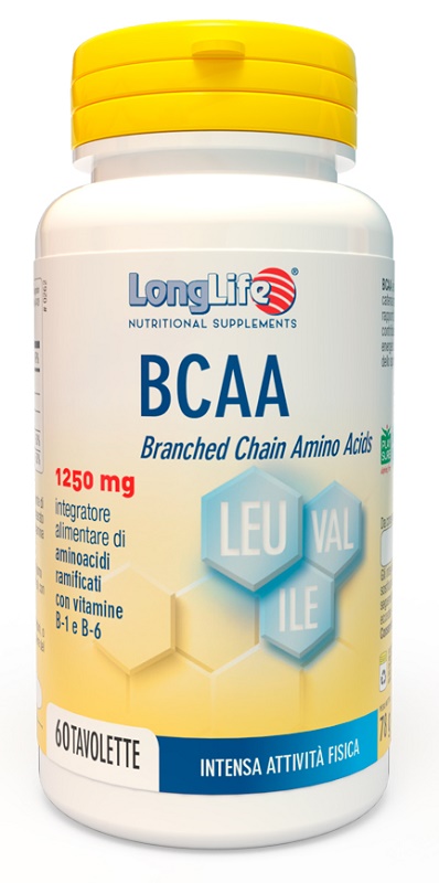 LONGLIFE BCAA 1250 MG 60 TAVOLETTE - Farmadillo