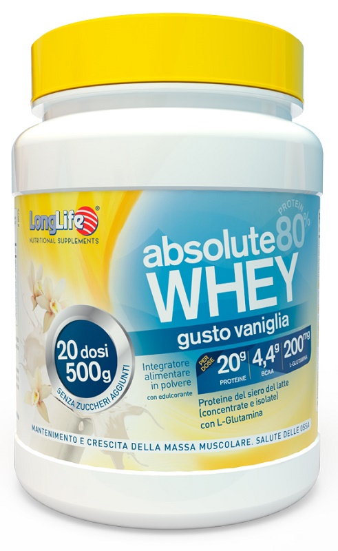 LONGLIFE ABSOLUTE WHEY VANIGLIA 500 G - Farmadillo