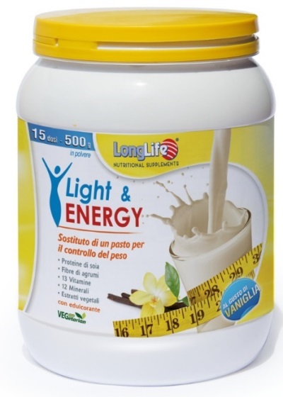 LONGLIFE LIGHT & ENERGY VANIGLIA 500 G - Farmadillo
