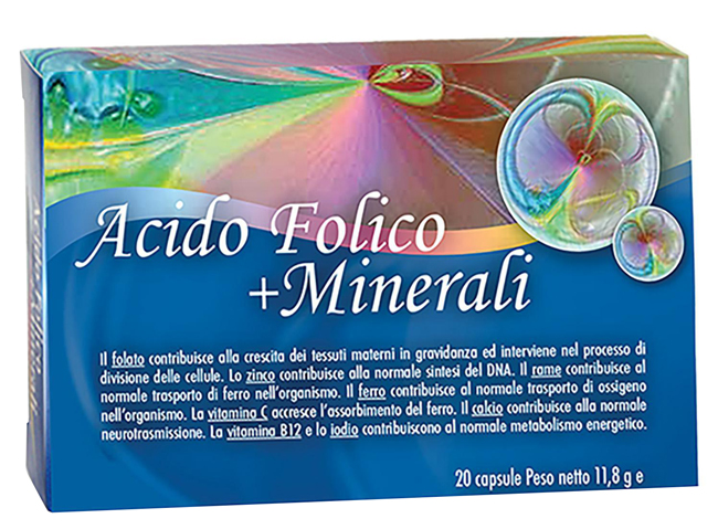 ACIDO FOLICO + MINERALI 20 CAPSULE - Farmadillo