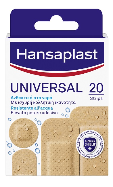 CEROTTO HANSAPLAST UNIVERSAL RESISTENTE ALL'ACQUA 4 FORME ASSORTITE 20 PEZZI - Farmadillo