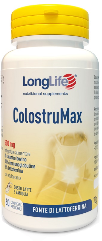 LONGLIFE COLOSTRUMAX 60 COMPRESSE MASTICABILI - Farmadillo