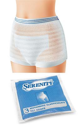 MUTANDINA ELASTICA RETTANGOLARE A RETE SERENITY S 3 PEZZI - Farmadillo