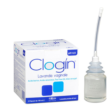 CLOGIN LAVANDA VAGINALE 5 FLACONI DA 100 ML + 5 CANNULE VAGINALI MONOUSO - Farmadillo