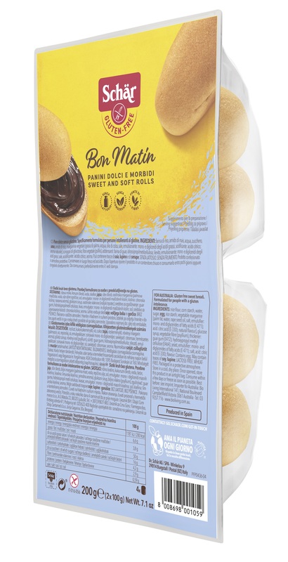 SCHAR BON MATIN PANINI DOLCI E MORBIDI SENZA LATTOSIO 2 PEZZI DA 100 G - Farmadillo