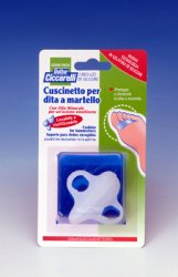 CUSCINETTO PER DITA A MARTELLO REALIZZATO IN GEL DI SILICONEBIANCO SEMITRASPARENTE SAGOMATA PER PROTEGGERE E DISTENDERE LE DITA CONTRATTE IGIENEPIEDE 2 PEZZI - Farmadillo