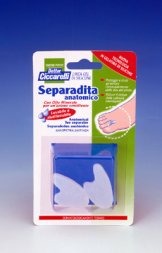 SEPARADITA ANATOMICO PER PIEDE REALIZZATO IN GEL DI SILICONE BIANCO SEMITRASPARENTE SAGOMATO IGIENEPIEDE 2 PEZZI - Farmadillo