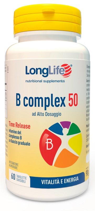 LONGLIFE B COMPLEX 50 RILASCIO GRADUALE 60 TAVOLETTE DIVISIBILI - Farmadillo