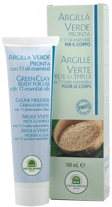 ARGILLA VERDE PRONTA TUBO CON OLI ESSENZIALI 100 ML - Farmadillo