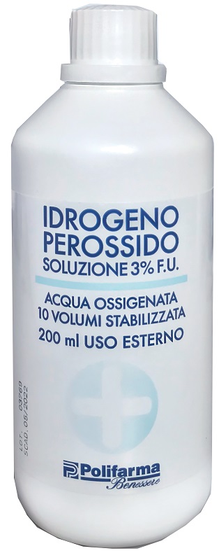 PEROSSIDO IDROGENO 3% 200 ML ACQUA OSSIGENATA 10 VOLUMI STABILIZZATA - Farmadillo