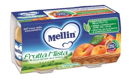 MELLIN OMOGENEIZZATO FRUTTA MISTA 100 G 2 PEZZI - Farmadillo