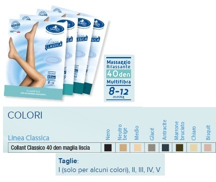 SAUBER COLLANT 40 DENARI COLORE MEDIO MAGLIA LISCIA MED 5 LINEA CLASSICA - Farmadillo