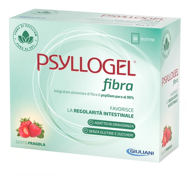 PSYLLOGEL FIBRA FRAGOLA 20 BUSTINE - Farmadillo