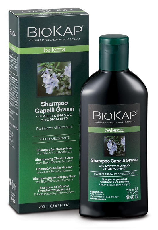 BIOKAP BELLEZZA SHAMPOO CAPELLI GRASSI 200 ML BIOSLINE - Farmadillo