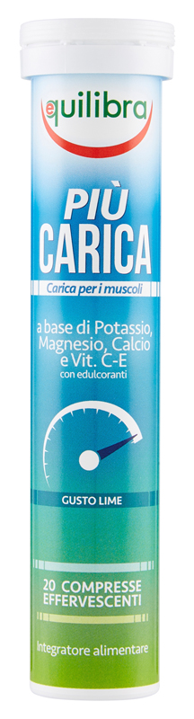 PIU' CARICA GUSTO LIME 20 COMPRESSE EFFERVESCENTI - Farmadillo