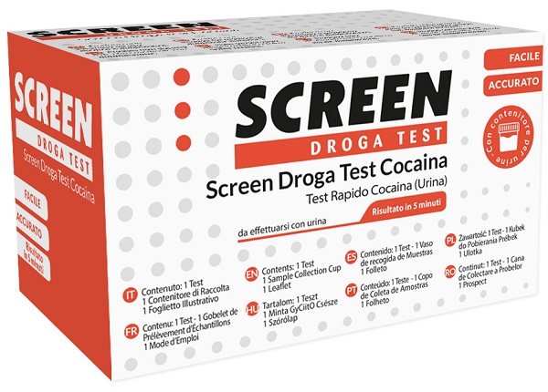 SCREEN DROGA TEST COCAINA TEST ANTIDROGA CON CONTENITORE URINA - Farmadillo